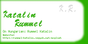 katalin rummel business card